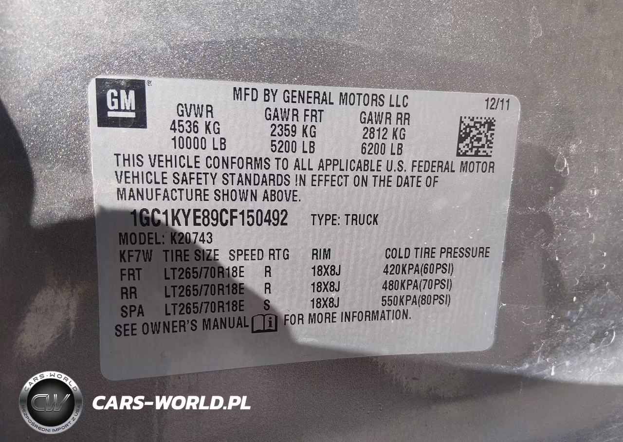 2012 Chevrolet Silverado 2500Hd Ltz VIN:1GC1KYE89CF150492 - 9
