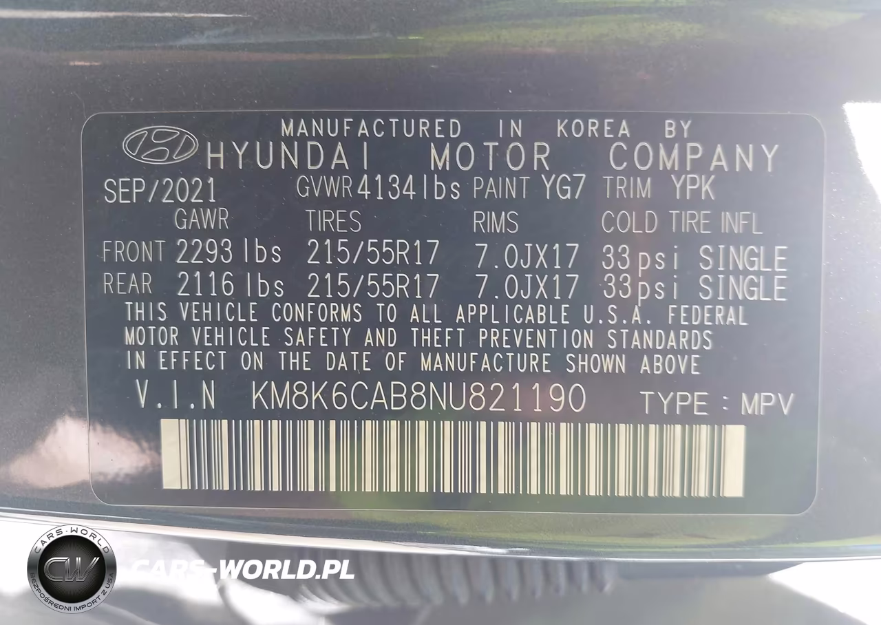 2022 Hyundai Kona Sel VIN:KM8K6CAB8NU821190 - 9