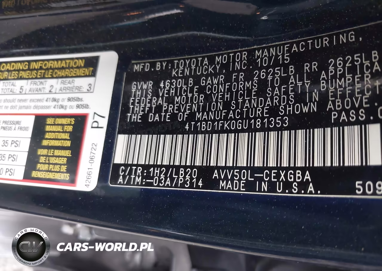 2016 Toyota Camry Hybrid Xle VIN:4T1BD1FK0GU181353 - 9