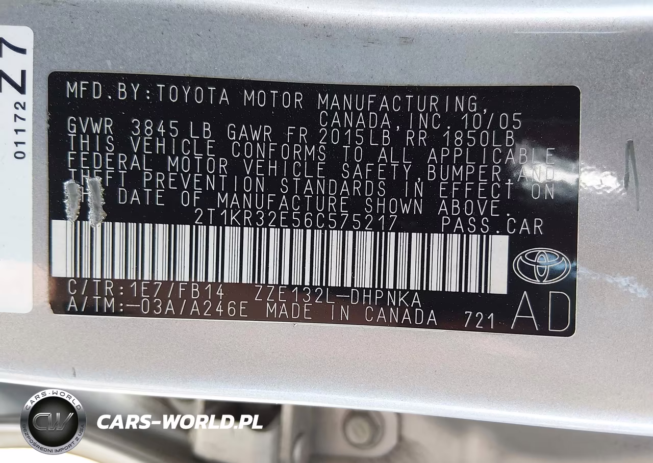 2006 Toyota Matrix Xr VIN:2T1KR32E56C575217 - 9