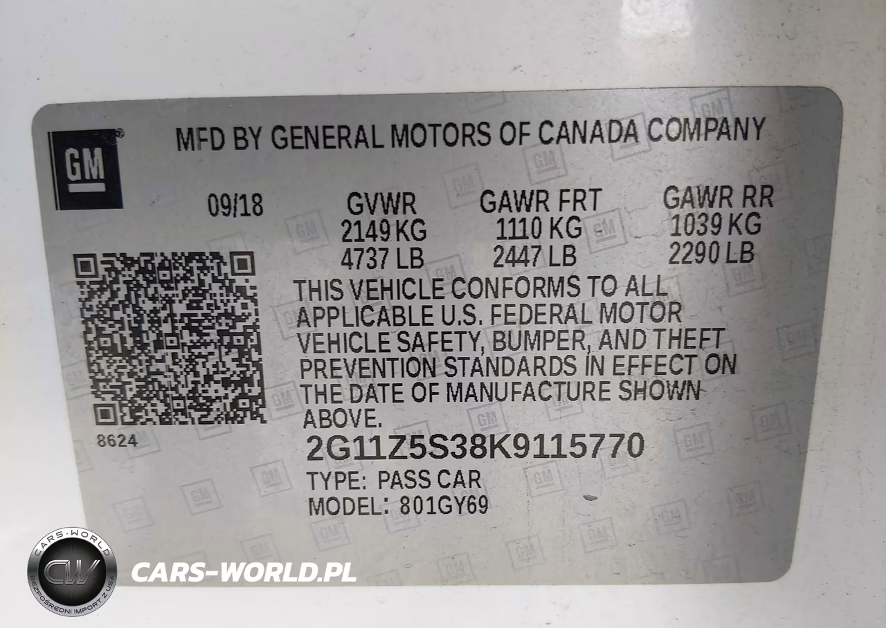 2019 Chevrolet Impala Lt VIN:2G11Z5S38K9115770 - 9
