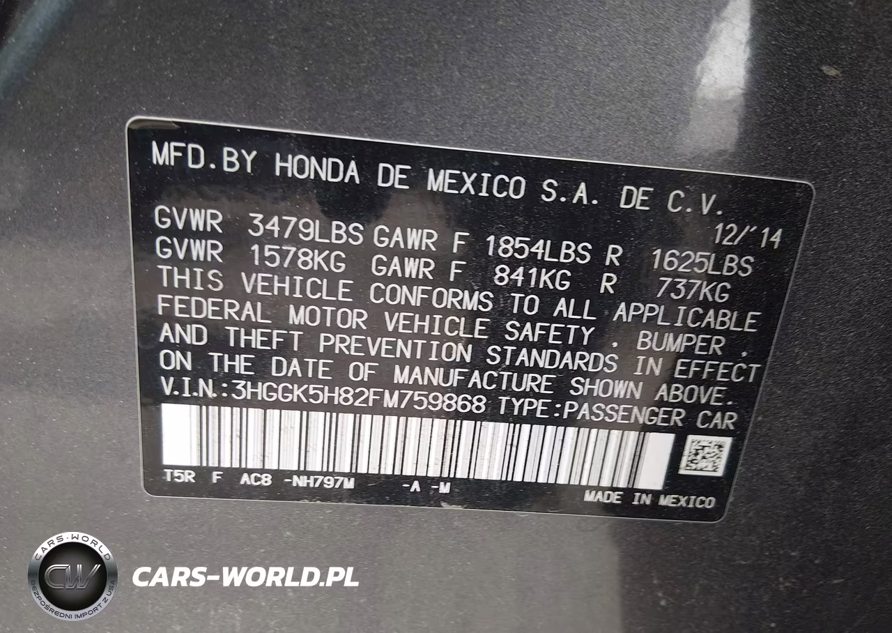 2015 Honda Fit Ex-Ex-L VIN:3HGGK5H82FM759868 - 9