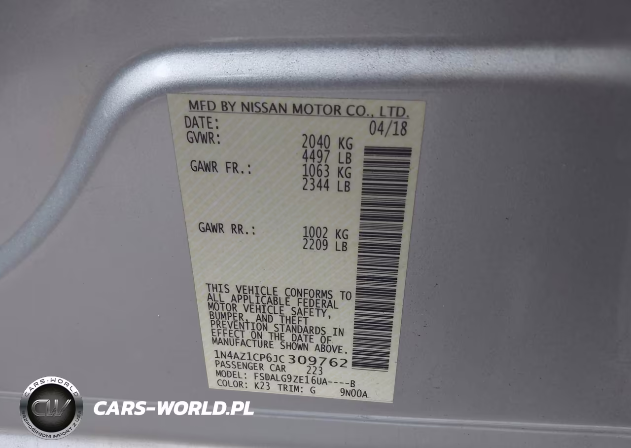 2018 Nissan Leaf Sl VIN:1N4AZ1CP6JC309762 - 9