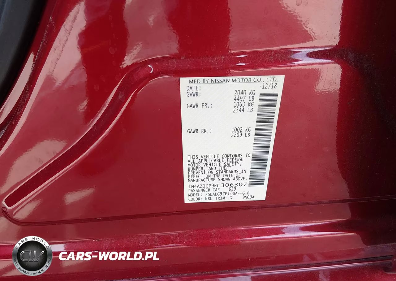 2019 Nissan Leaf Sl VIN:1N4AZ1CP9KC306307 - 9