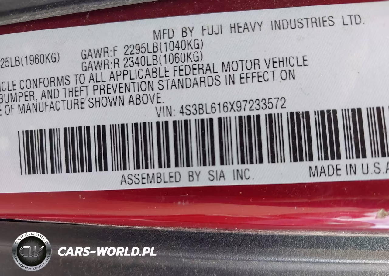 2009 Subaru Legacy 2.5I VIN:4S3BL616X97233572 - 9