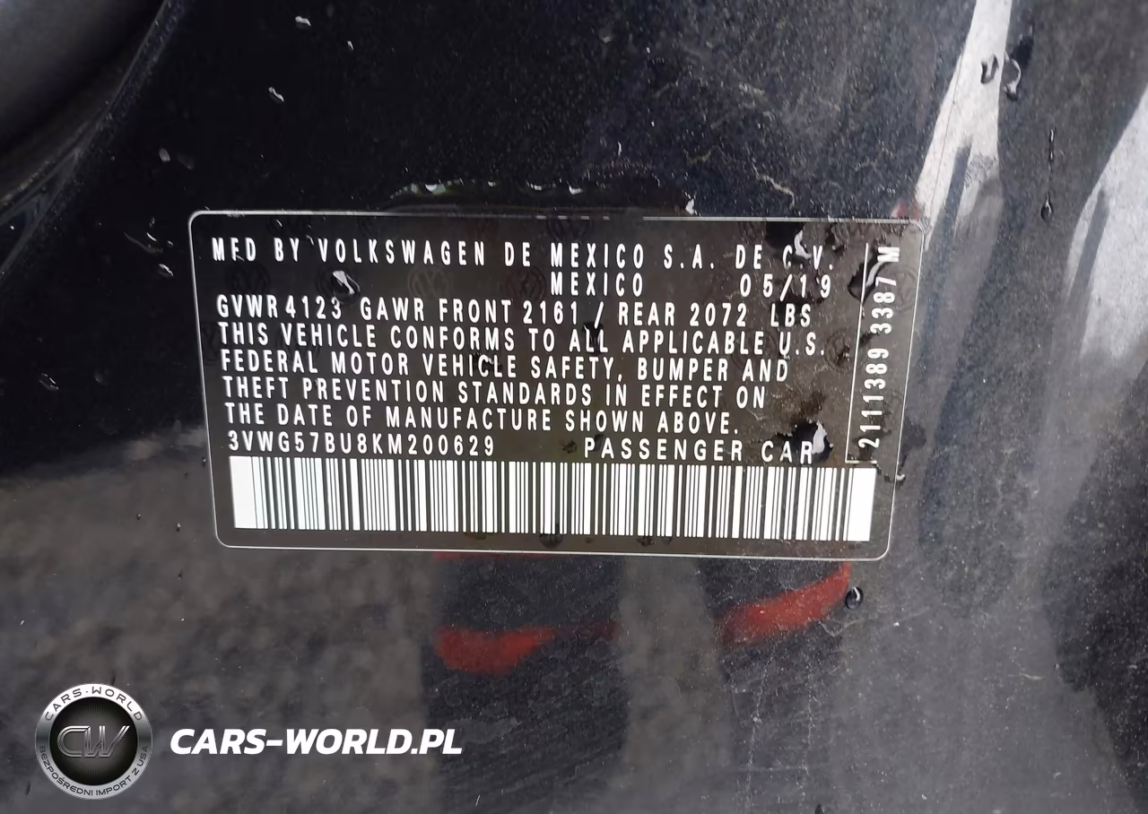 2019 Volkswagen Jetta 1.4T Sel Premium VIN:3VWG57BU8KM200629 - 9