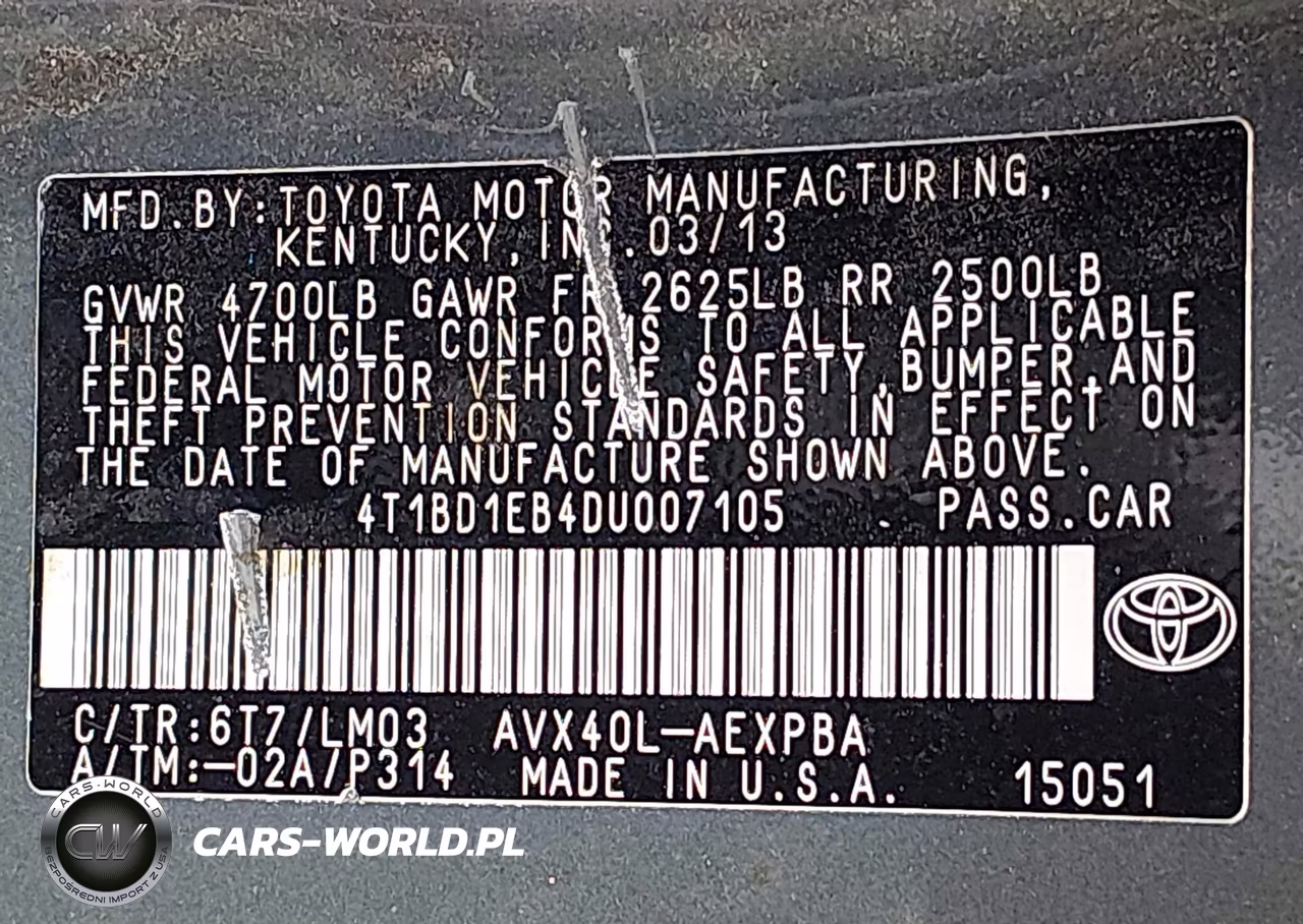 2013 Toyota Avalon Hybrid Limited VIN:4T1BD1EB4DU007105 - 9