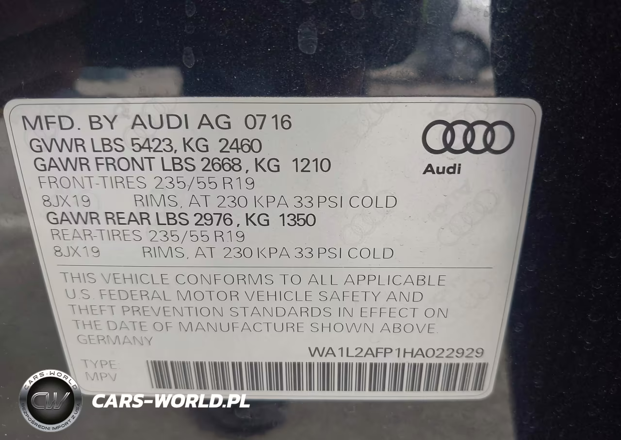 2017 Audi Q5 2.0T Premium VIN:WA1L2AFP1HA022929 - 9