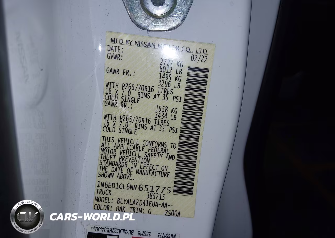 2022 Nissan Frontier King Cab S 4X2 VIN:1N6ED1CL6NN651775 - 9