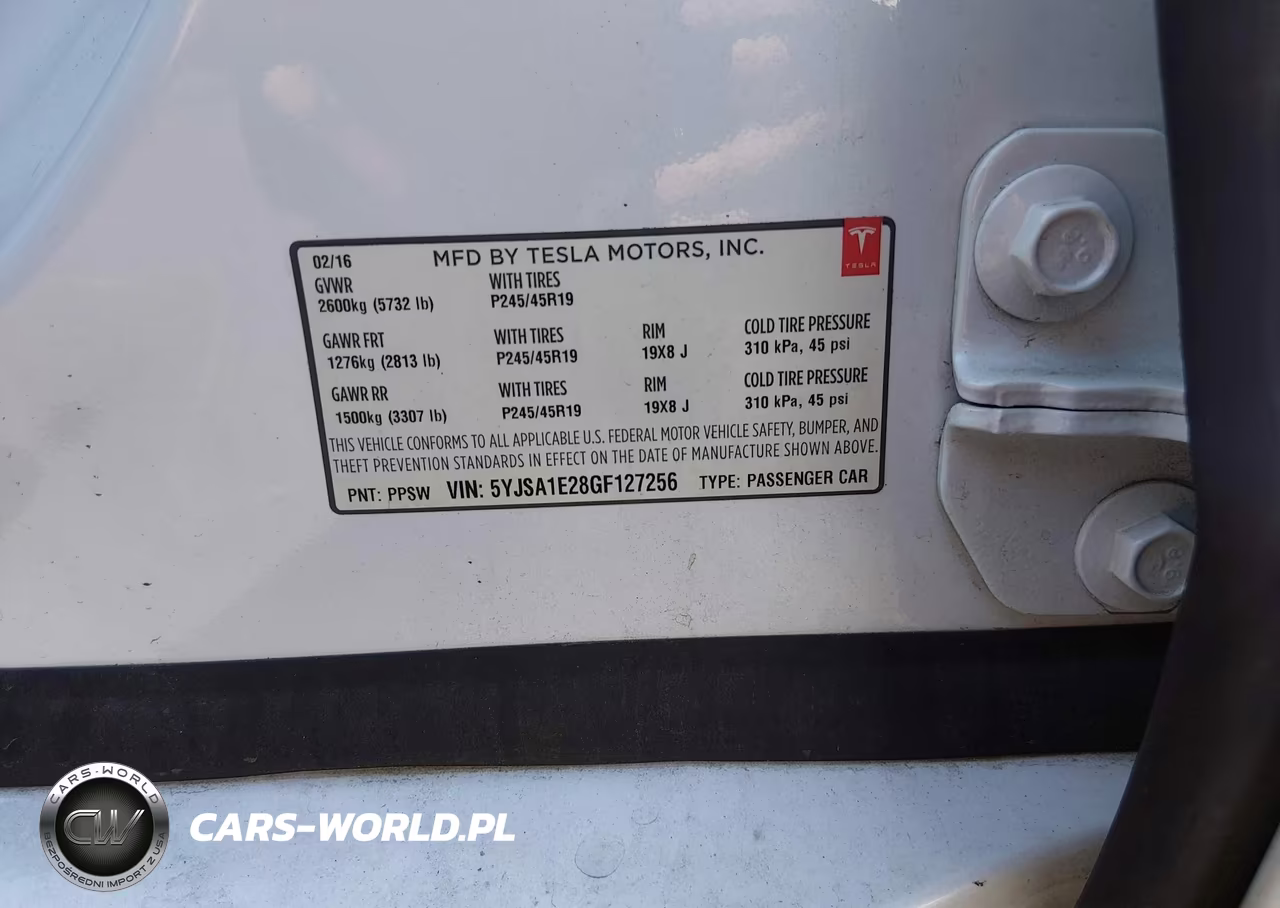 2016 Tesla Model S 60D-70D-75D-85D-90D VIN:5YJSA1E28GF127256 - 9