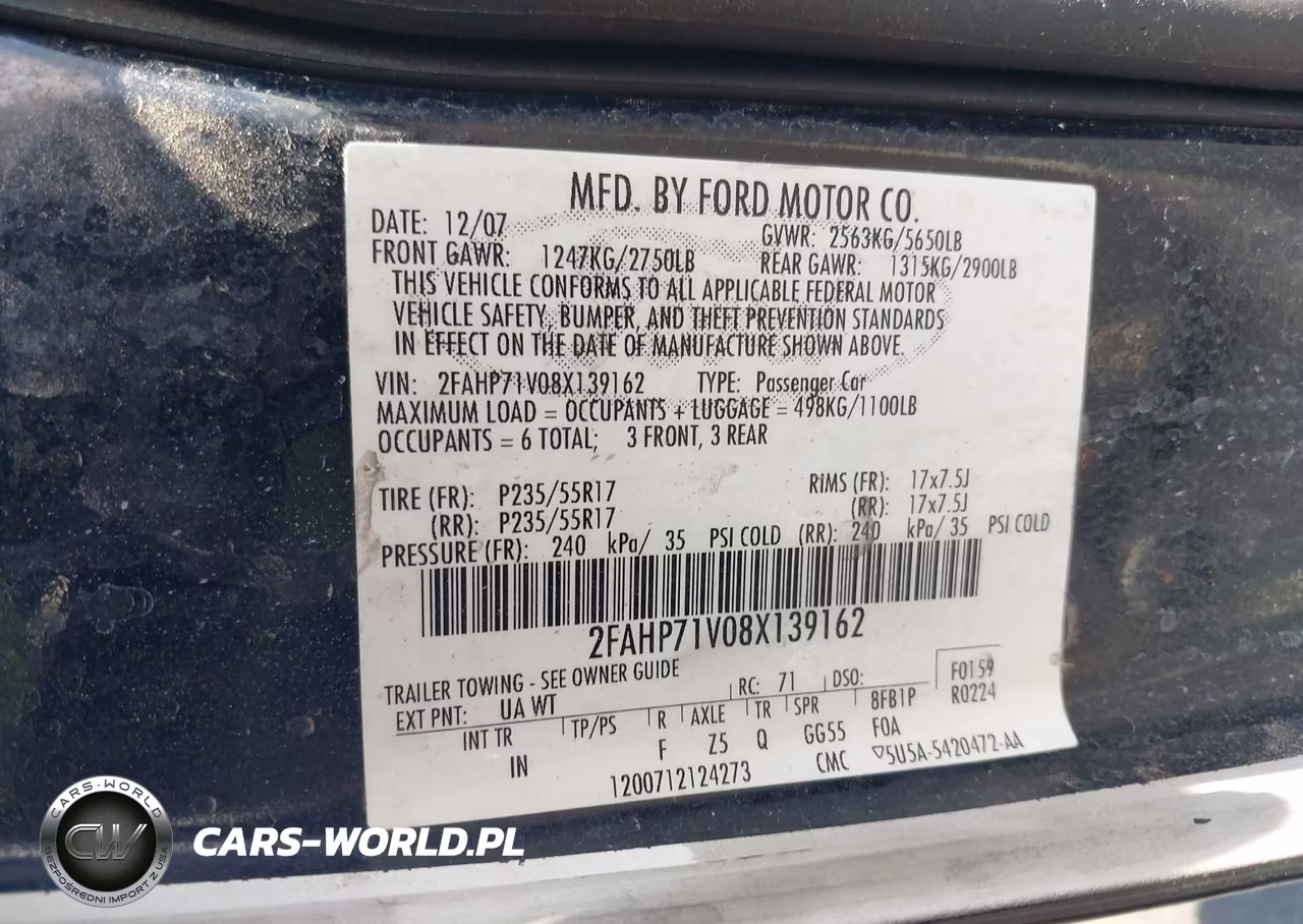 2008 Ford Crown Victoria Police-Police Interceptor VIN:2FAHP71V08X139162 - 9