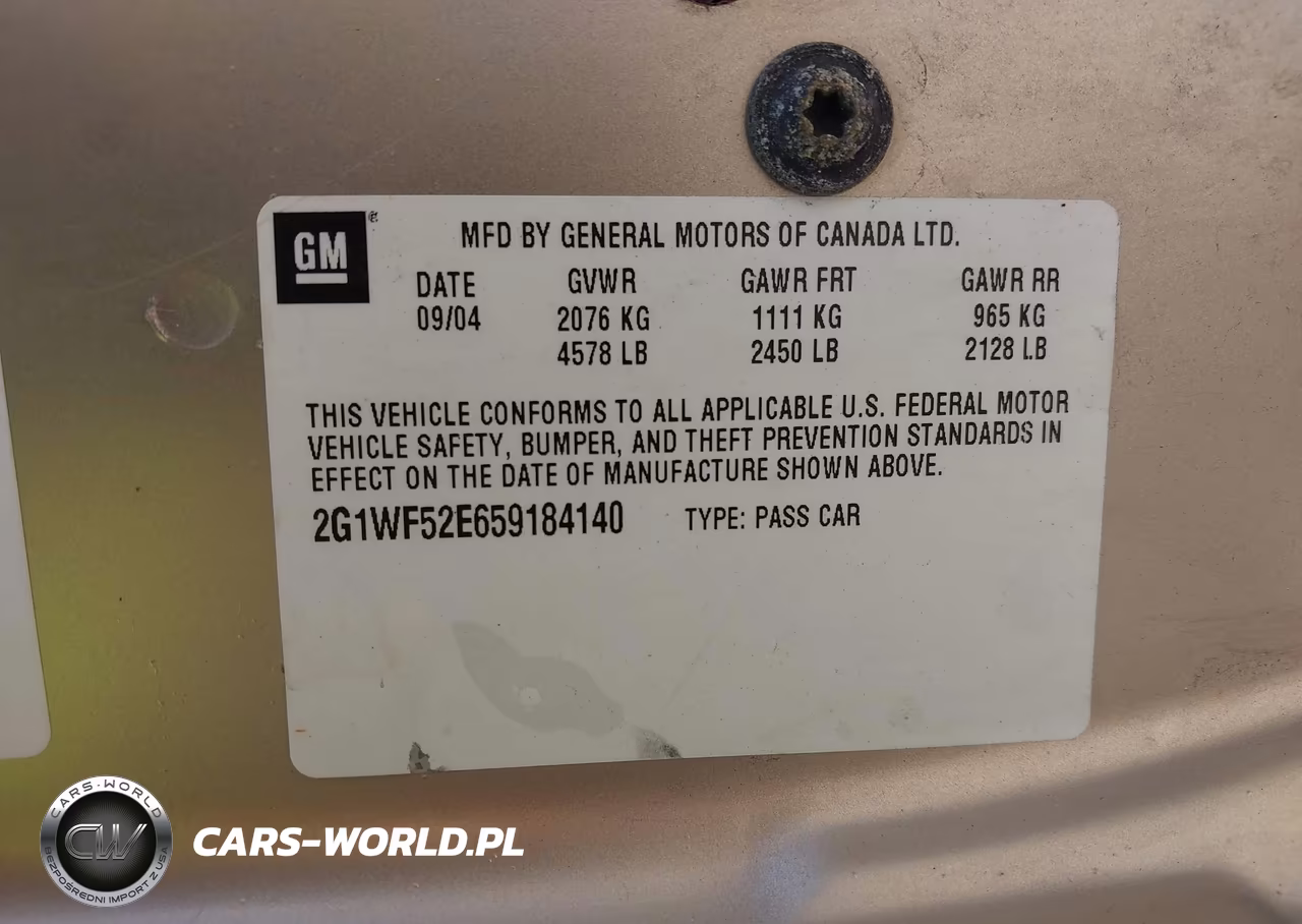 2005 Chevrolet Impala VIN:2G1WF52E659184140 - 9