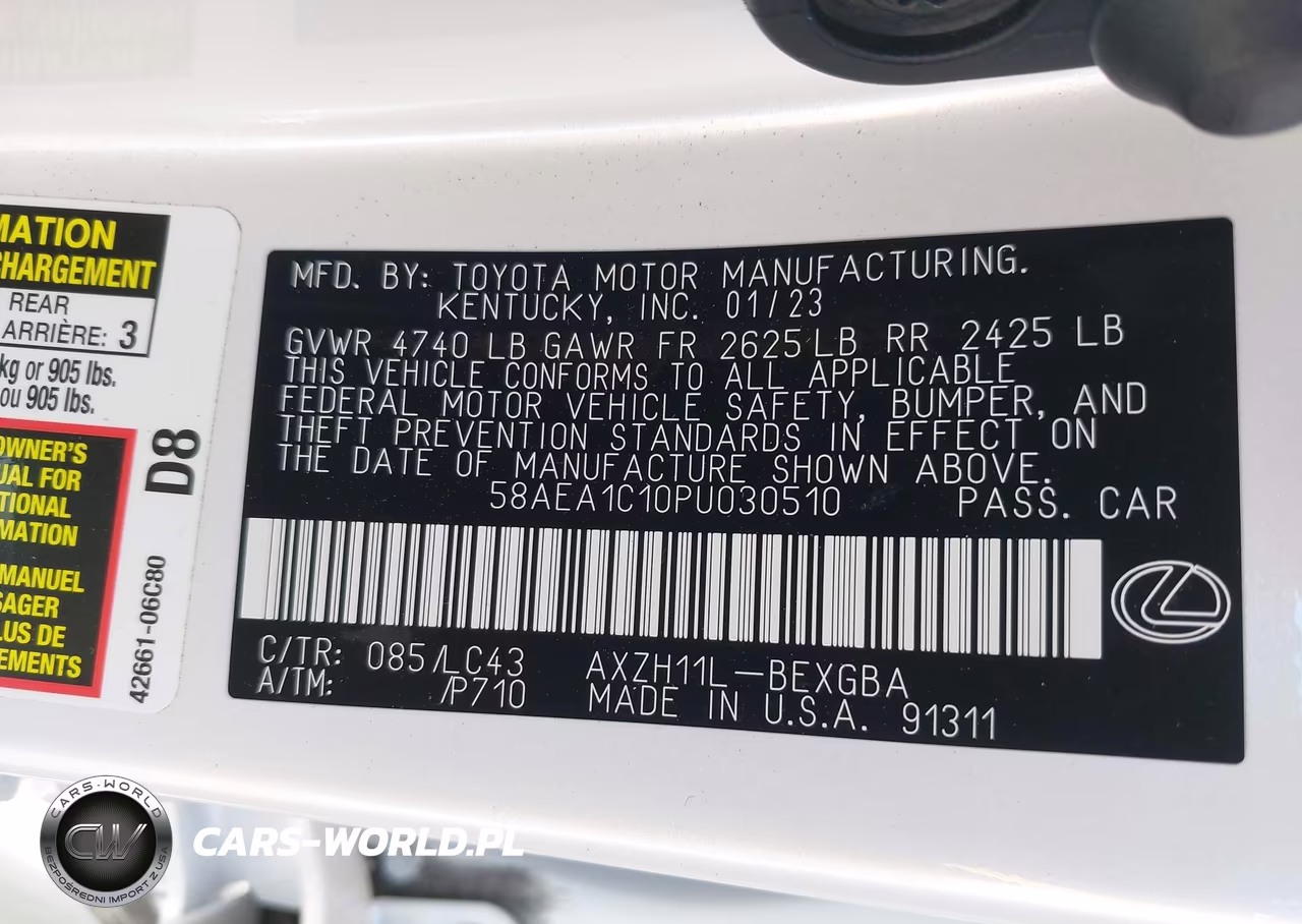 2023 Lexus Es 300H Luxury VIN:58AEA1C10PU030510 - 9