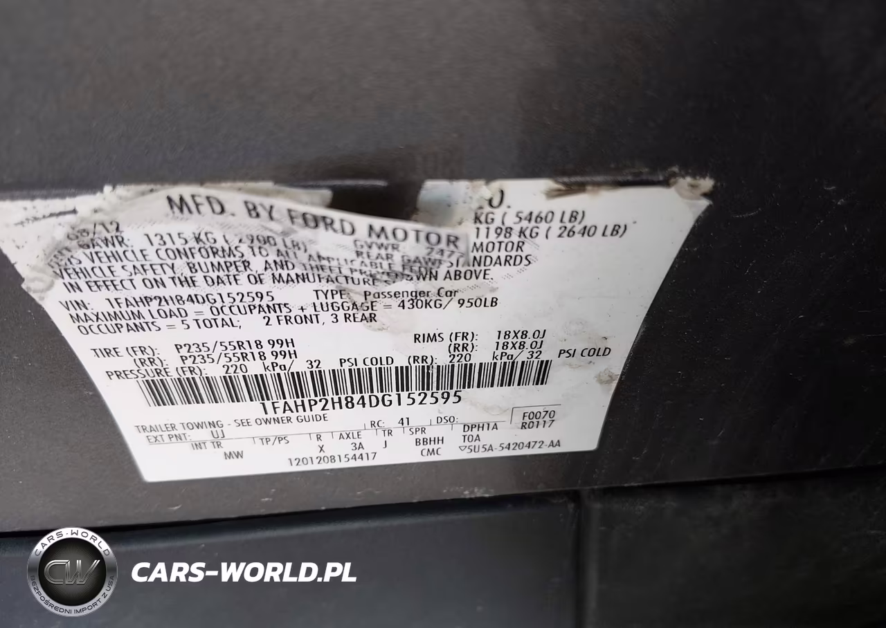 2013 Ford Taurus Sel VIN:1FAHP2H84DG152595 - 9