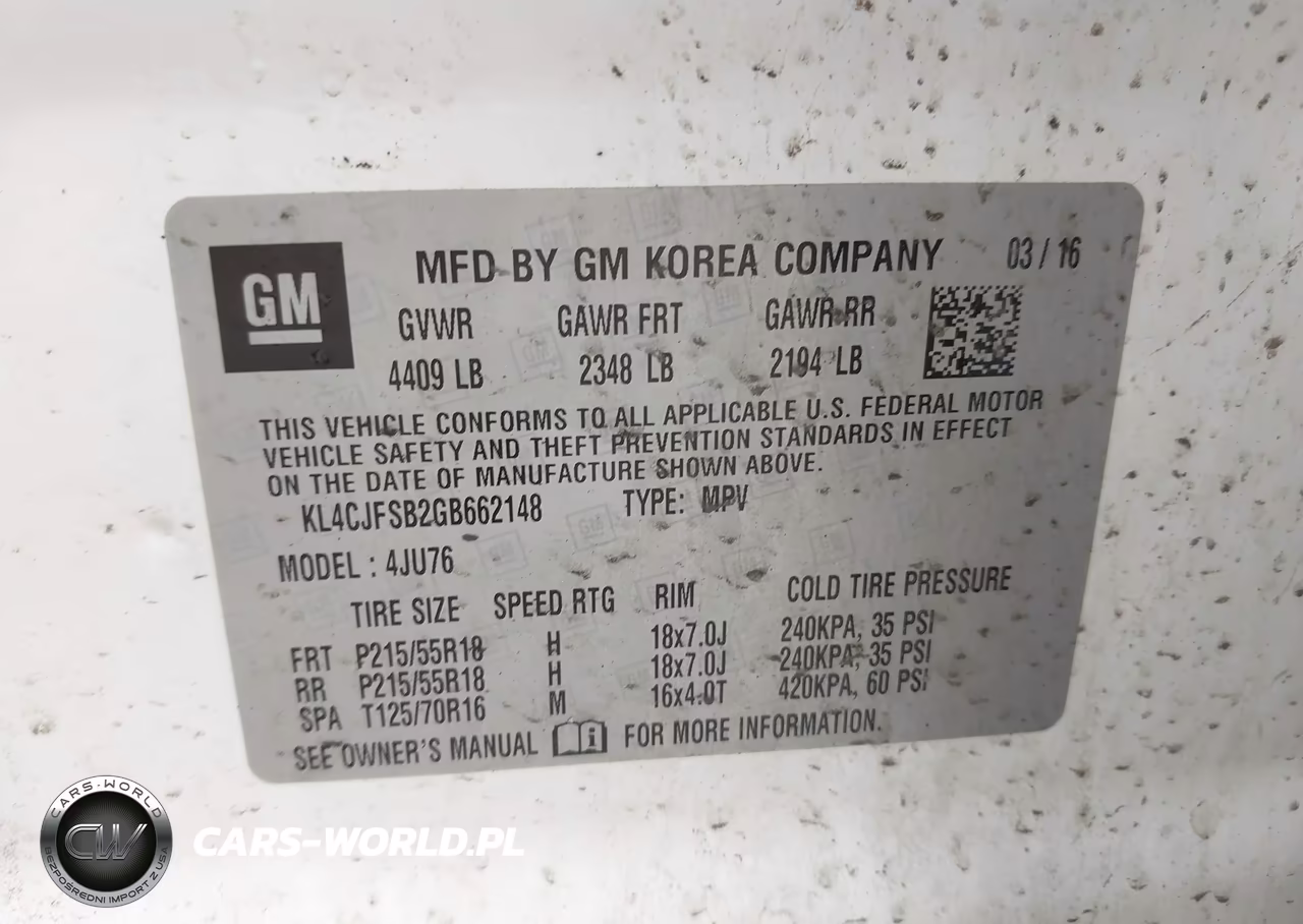 2016 Buick Encore Convenience VIN:KL4CJFSB2GB662148 - 9