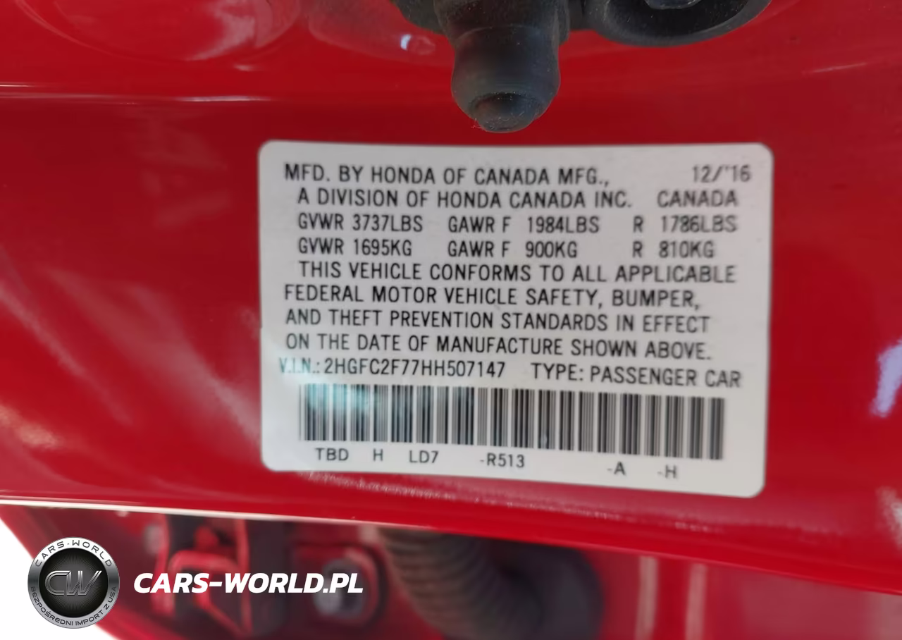 2017 Honda Civic Ex VIN:2HGFC2F77HH507147 - 9