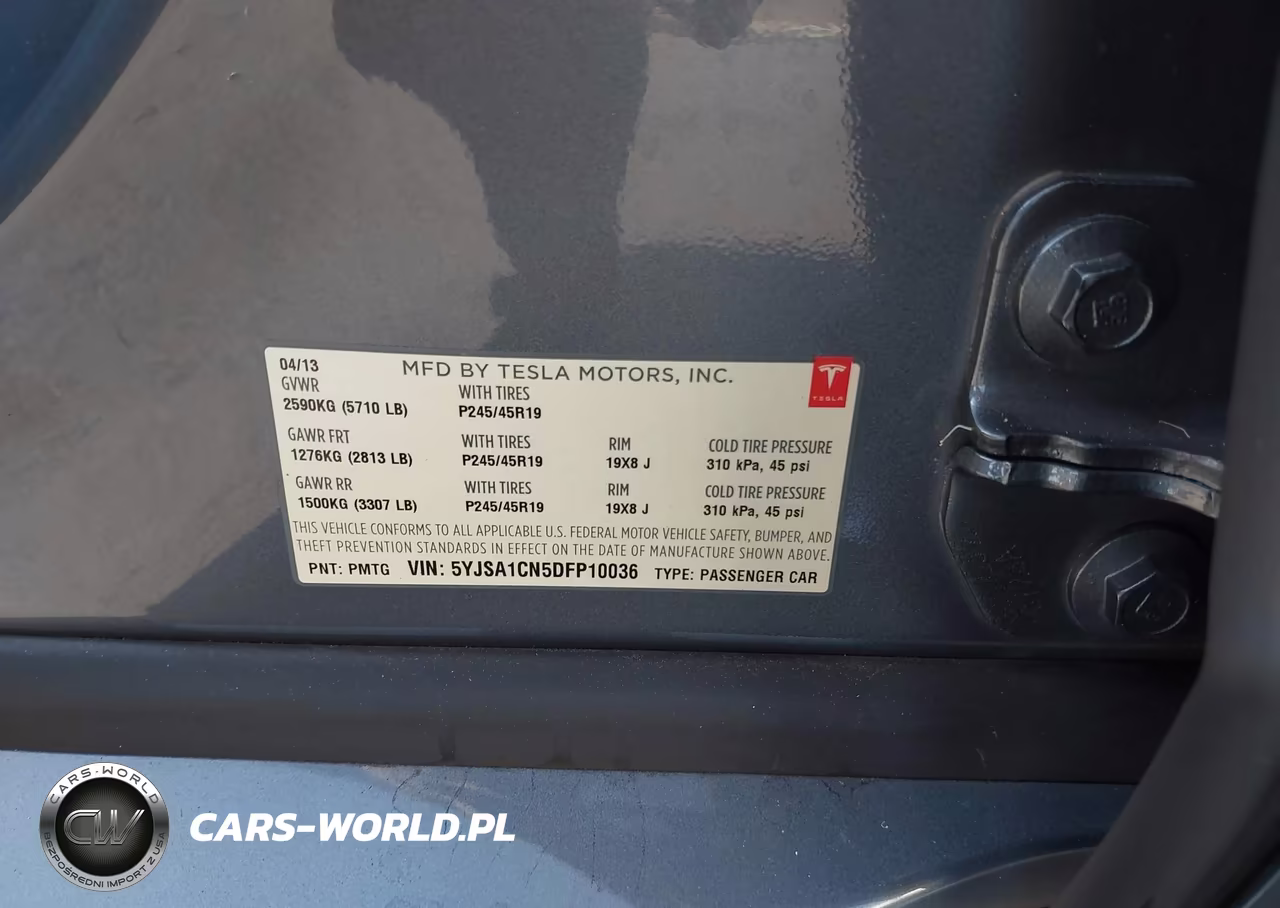 2013 Tesla Model S VIN:5YJSA1CN5DFP10036 - 9