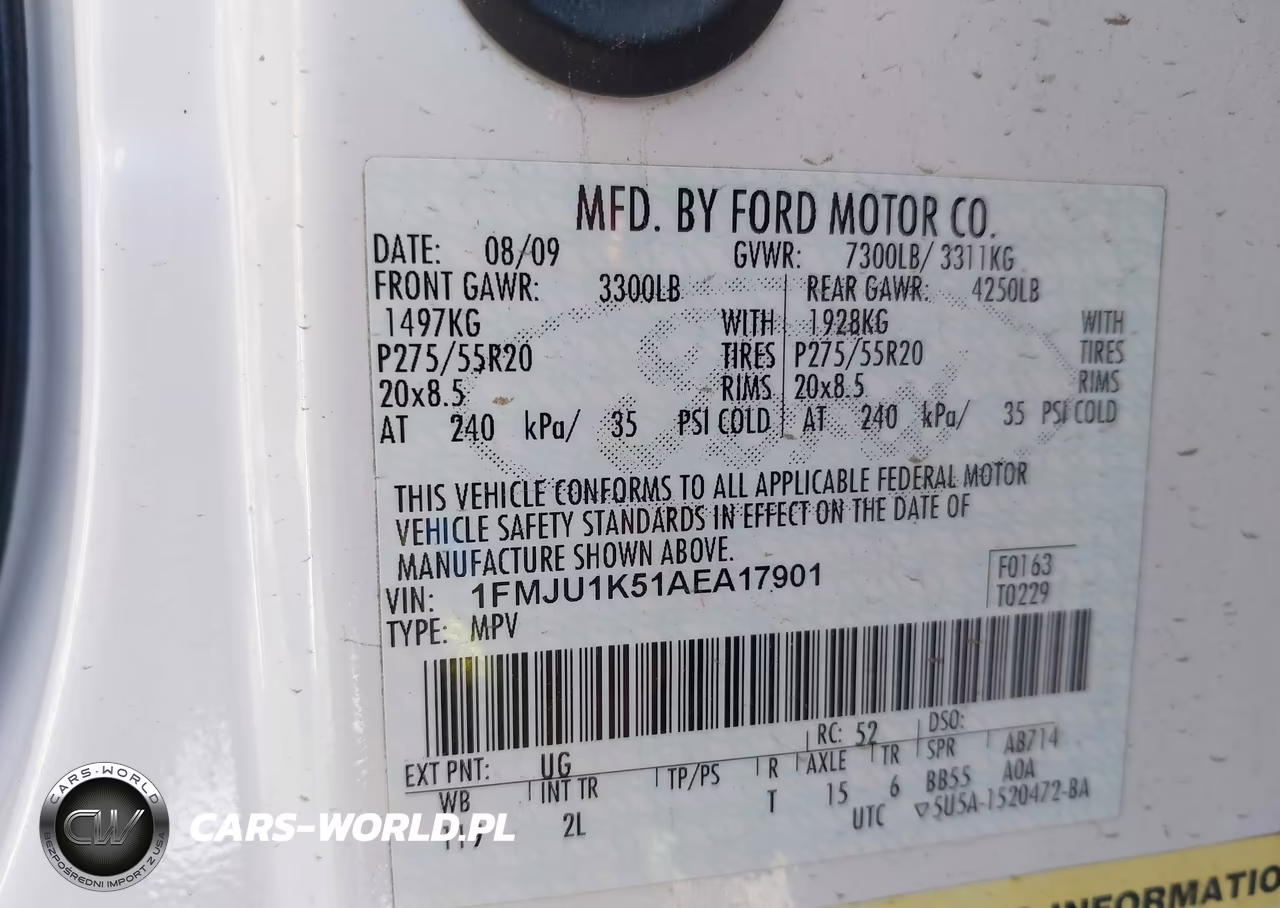 2010 Ford Expedition Limited VIN:1FMJU1K51AEA17901 - 9