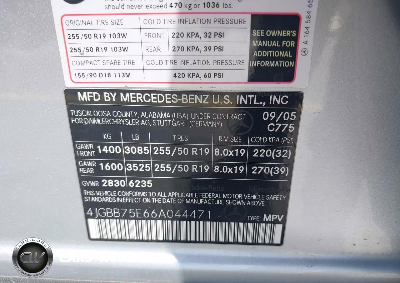 2006 Mercedes-Benz Ml 500 4Matic VIN:4JGBB75E66A044471 - 9