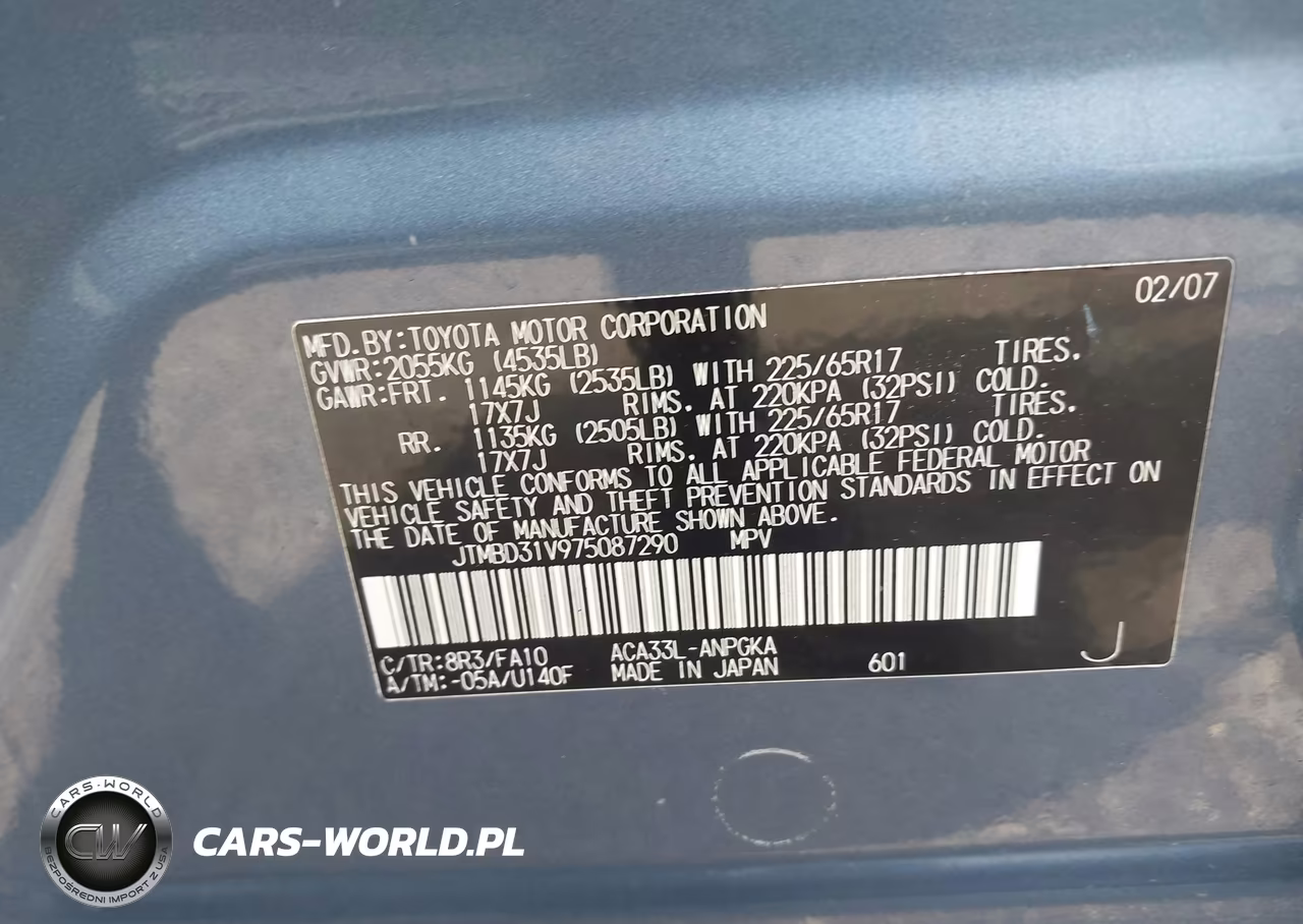 2007 Toyota Rav4 Limited VIN:JTMBD31V975087290 - 9