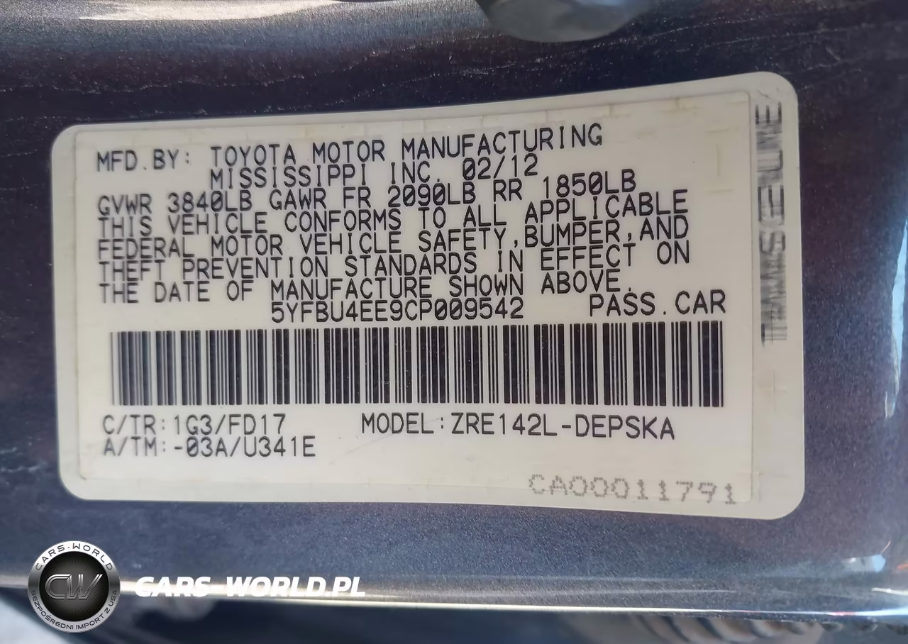 2012 Toyota Corolla S-Le VIN:5YFBU4EE9CP009542 - 9