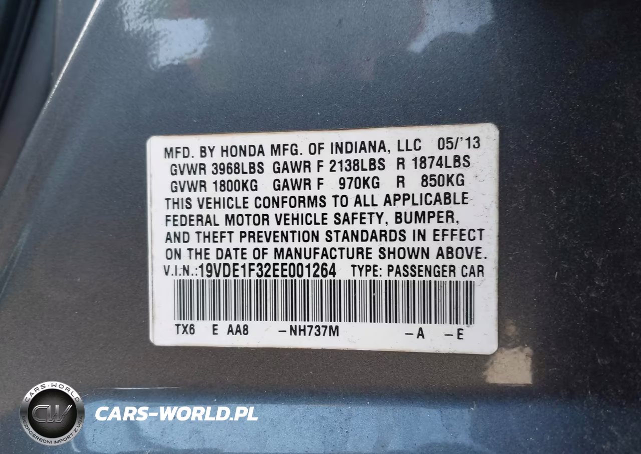 2014 Acura Ilx 2.0L VIN:19VDE1F32EE001264 - 9