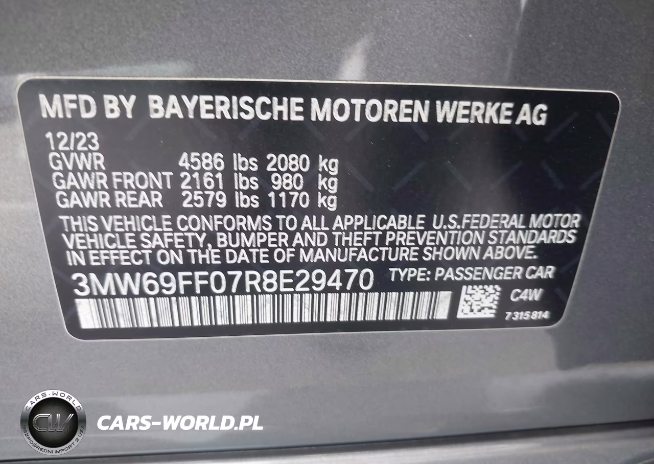 2024 BMW 330I VIN:3MW69FF07R8E29470 - 9