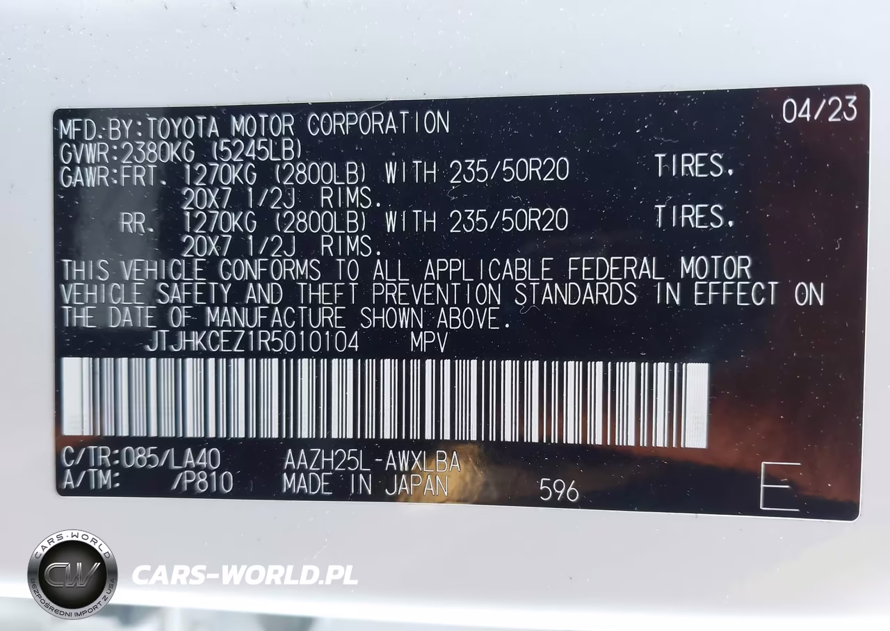 2024 Lexus Nx 350H Luxury VIN:JTJHKCEZ1R5010104 - 9