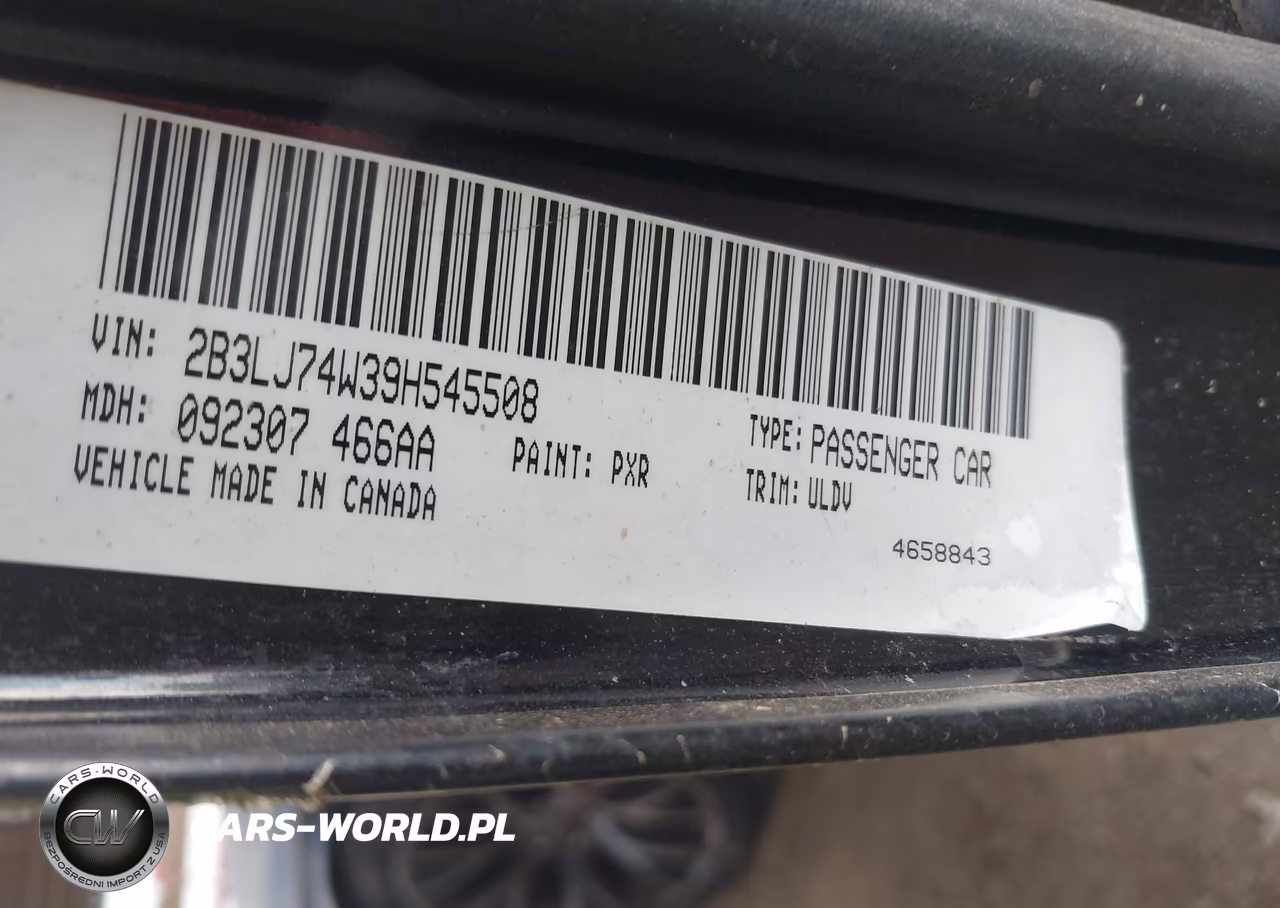 2009 Dodge Challenger Srt8 VIN:2B3LJ74W39H545508 - 9