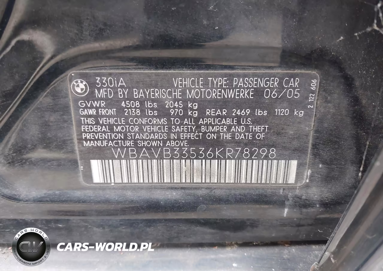 2006 BMW 330I VIN:WBAVB33536KR78298 - 9
