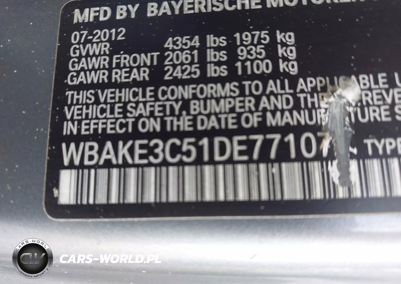 2013 BMW 328I VIN:WBAKE3C51DE771074 - 9