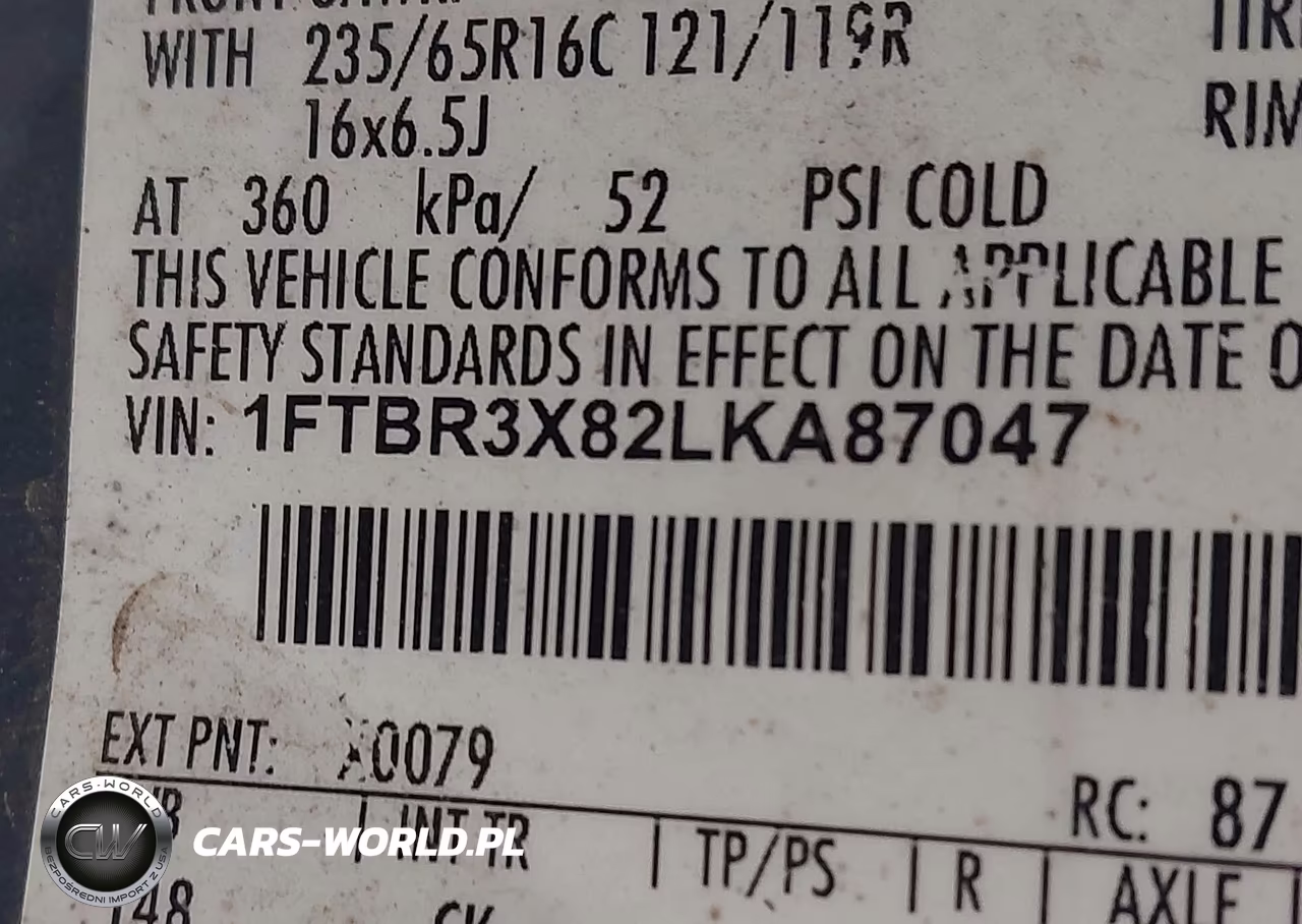 2020 Ford Transit-250 Cargo Van VIN:1FTBR3X82LKA87047 - 9