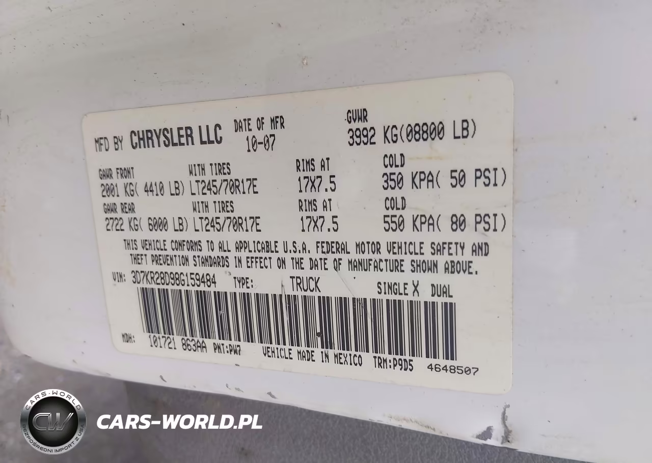 2008 Dodge Ram 2500 St-Sxt VIN:3D7KR28D98G159484 - 9