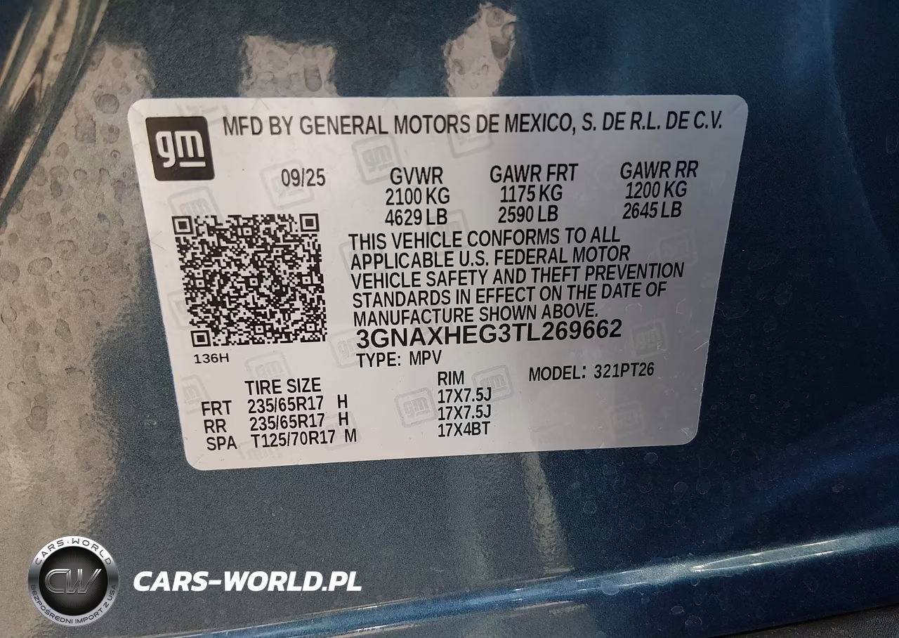 2026 Chevrolet Equinox Fwd Lt VIN:3GNAXHEG3TL269662 - 9