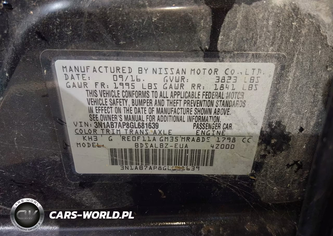 2016 Nissan Sentra S VIN:3N1AB7AP8GL681639 - 9
