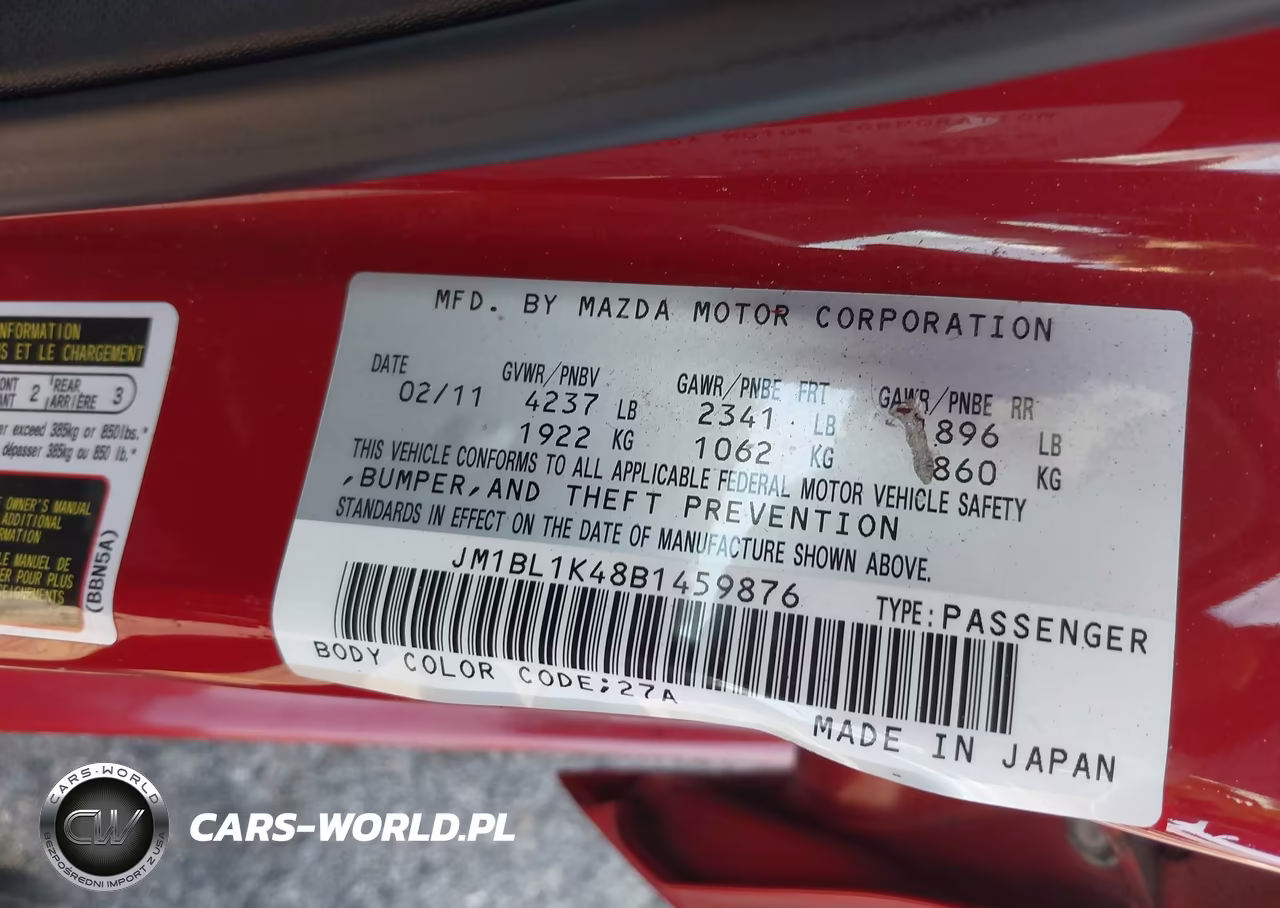 2011 Mazda Mazdaspeed3 Sport VIN:JM1BL1K48B1459876 - 9