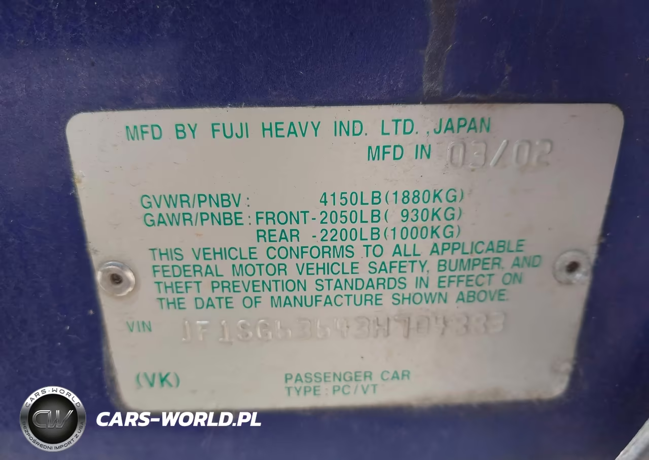 2003 Subaru Forester X VIN:JF1SG63643H704883 - 9