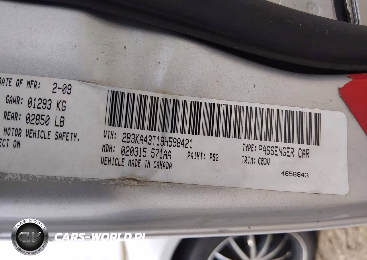 2009 Dodge Charger VIN:2B3KA43T19H598421 - 9