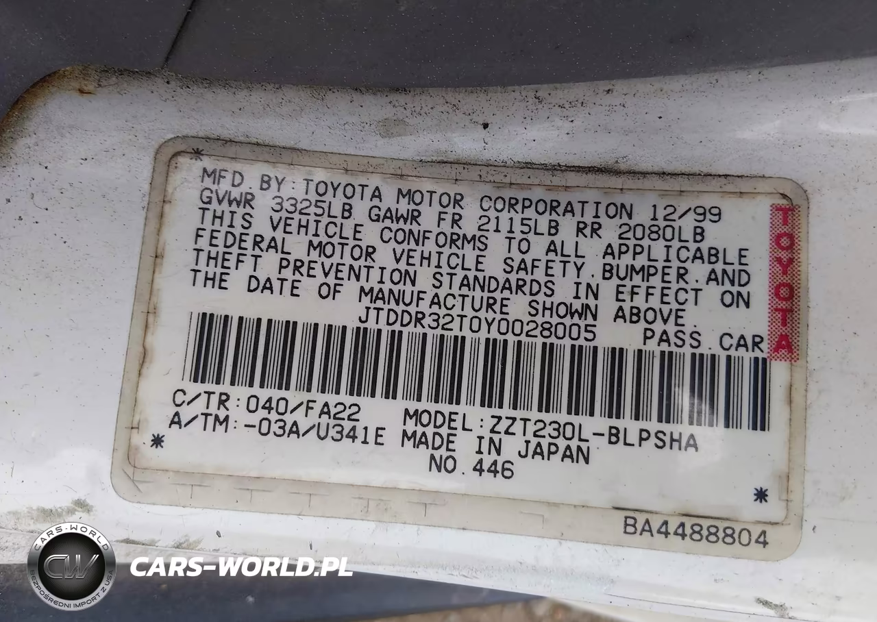 2000 Toyota Celica Gt VIN:JTDDR32T0Y0028005 - 9