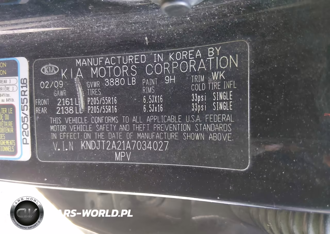 2010 Kia Soul + VIN:KNDJT2A21A7034027 - 9