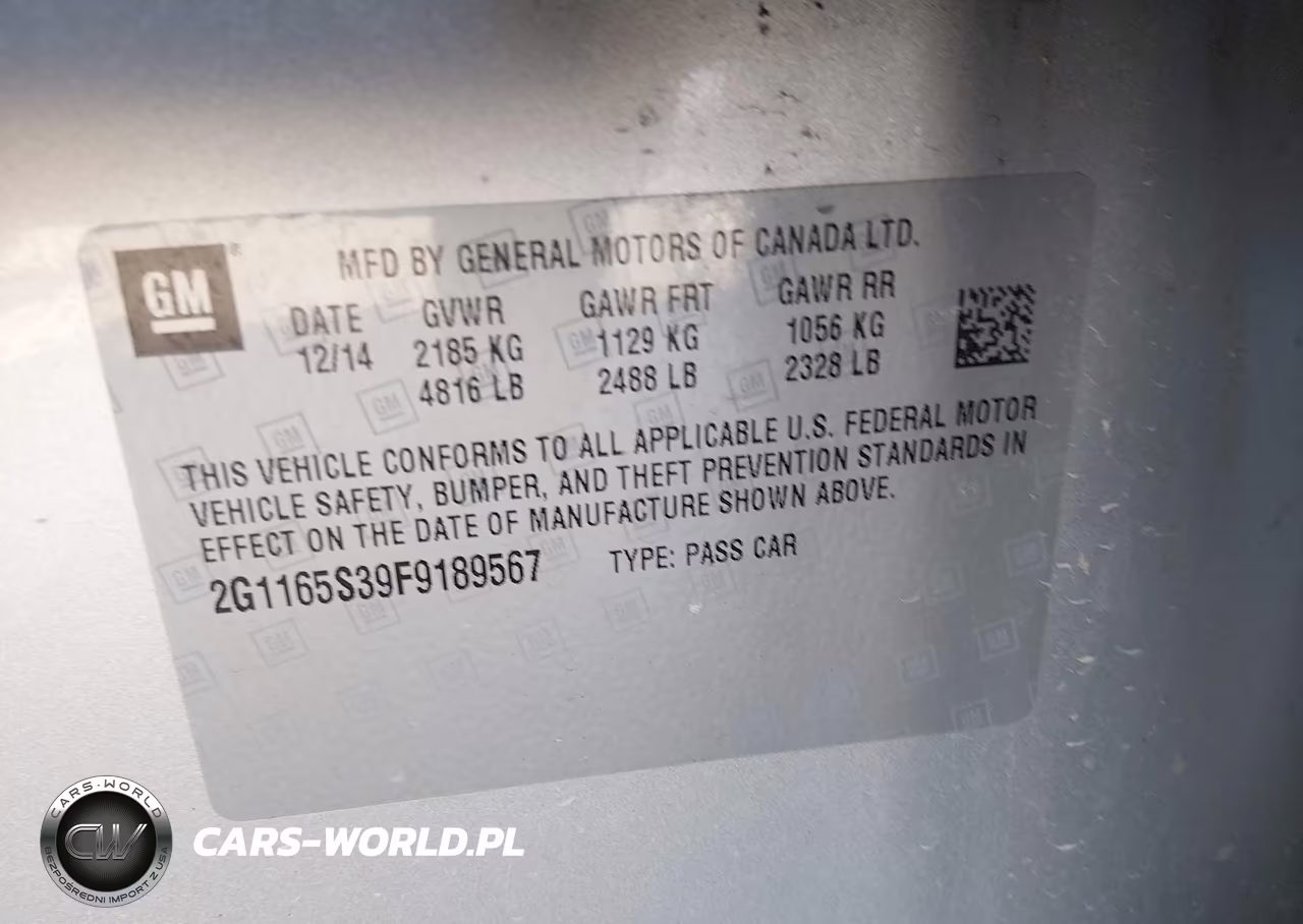2015 Chevrolet Impala Ltz VIN:2G1165S39F9189567 - 9