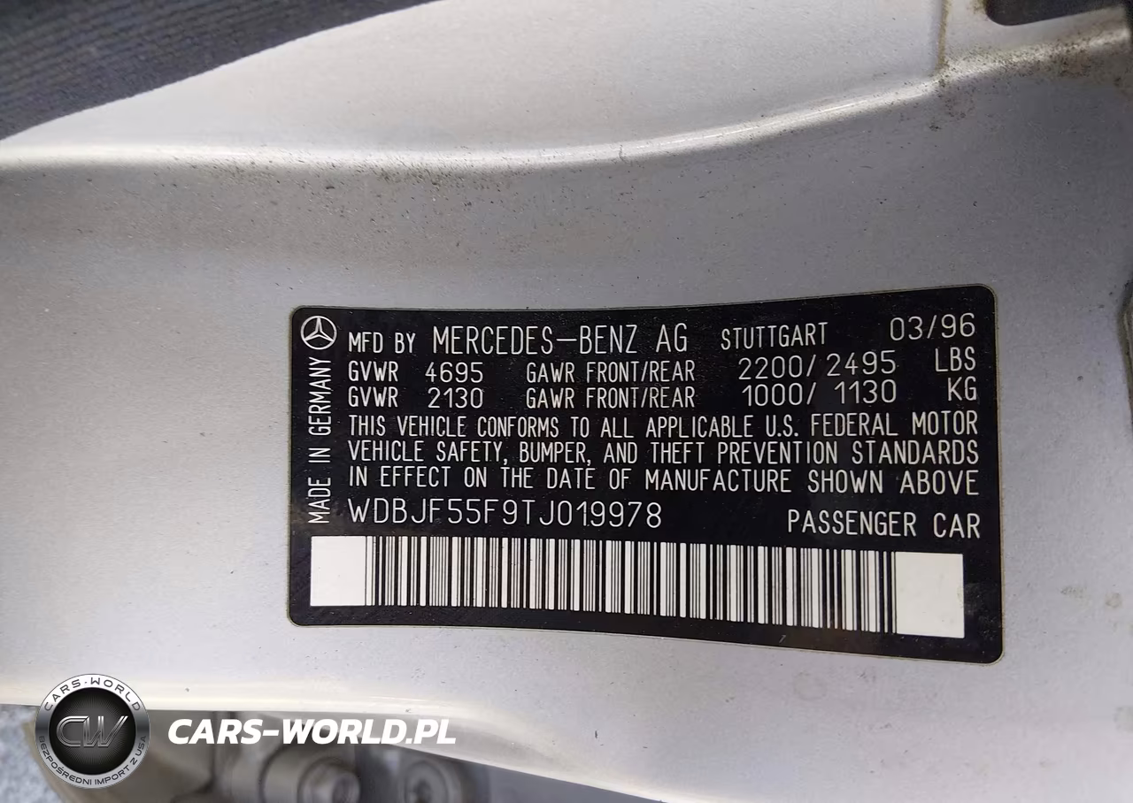 1996 Mercedes-Benz E 320 VIN:WDBJF55F9TJ019978 - 9