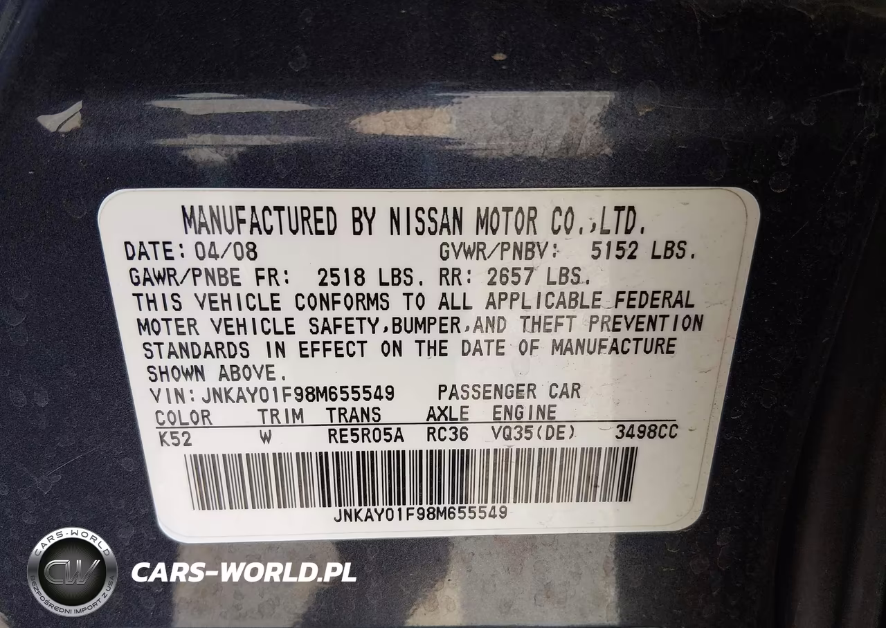 2008 Infiniti M35X VIN:JNKAY01F98M655549 - 9