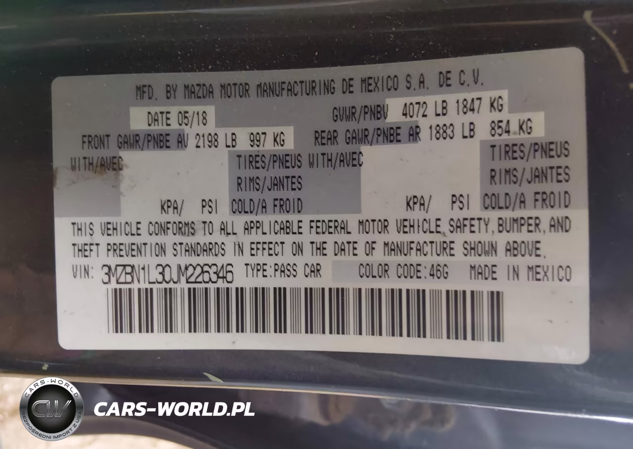 2018 Mazda Mazda3 Touring VIN:3MZBN1L30JM226346 - 9