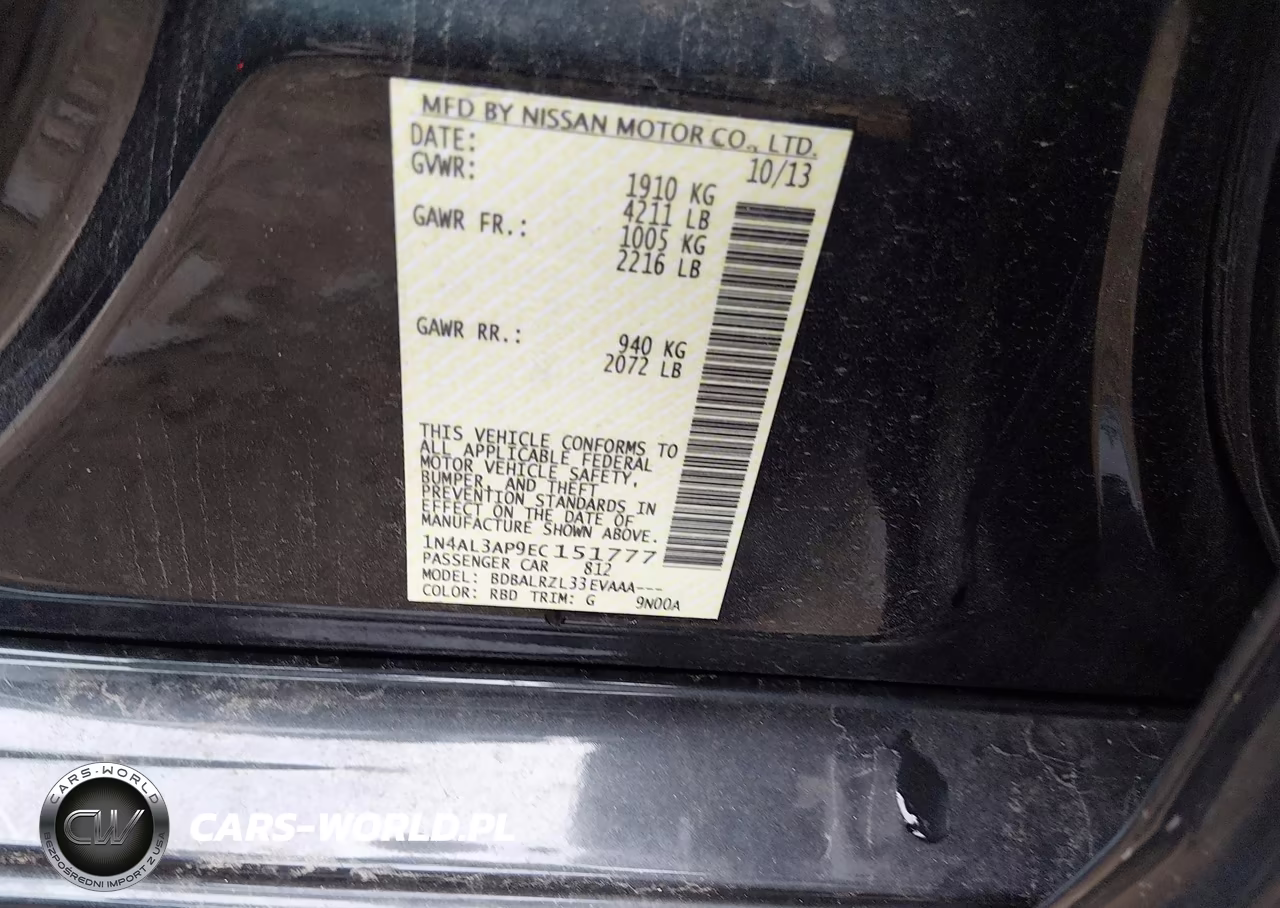 2014 Nissan Altima 2.5 S VIN:1N4AL3AP9EC151777 - 8