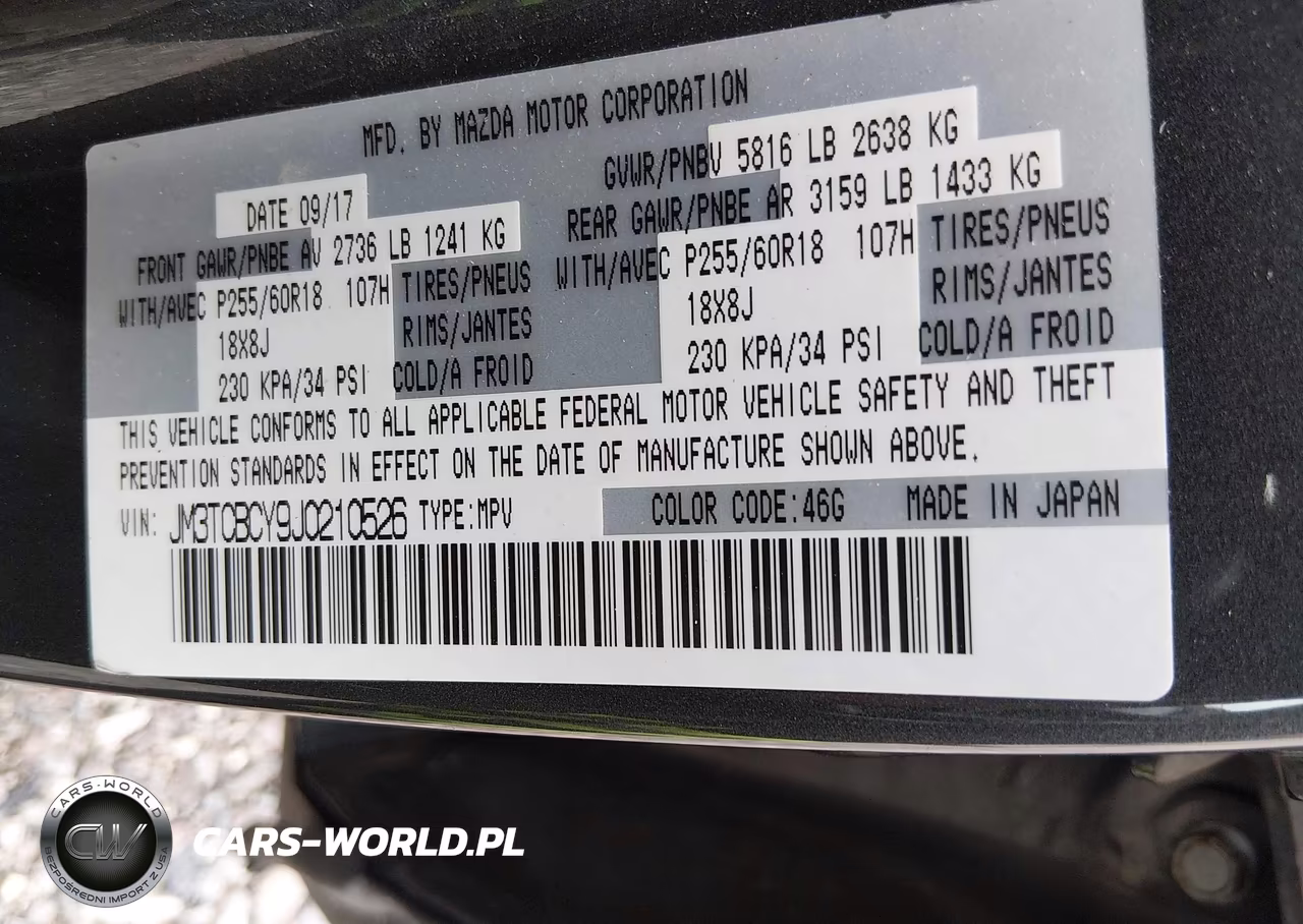 2018 Mazda Cx-9 Touring VIN:JM3TCBCY9J0210526 - 9