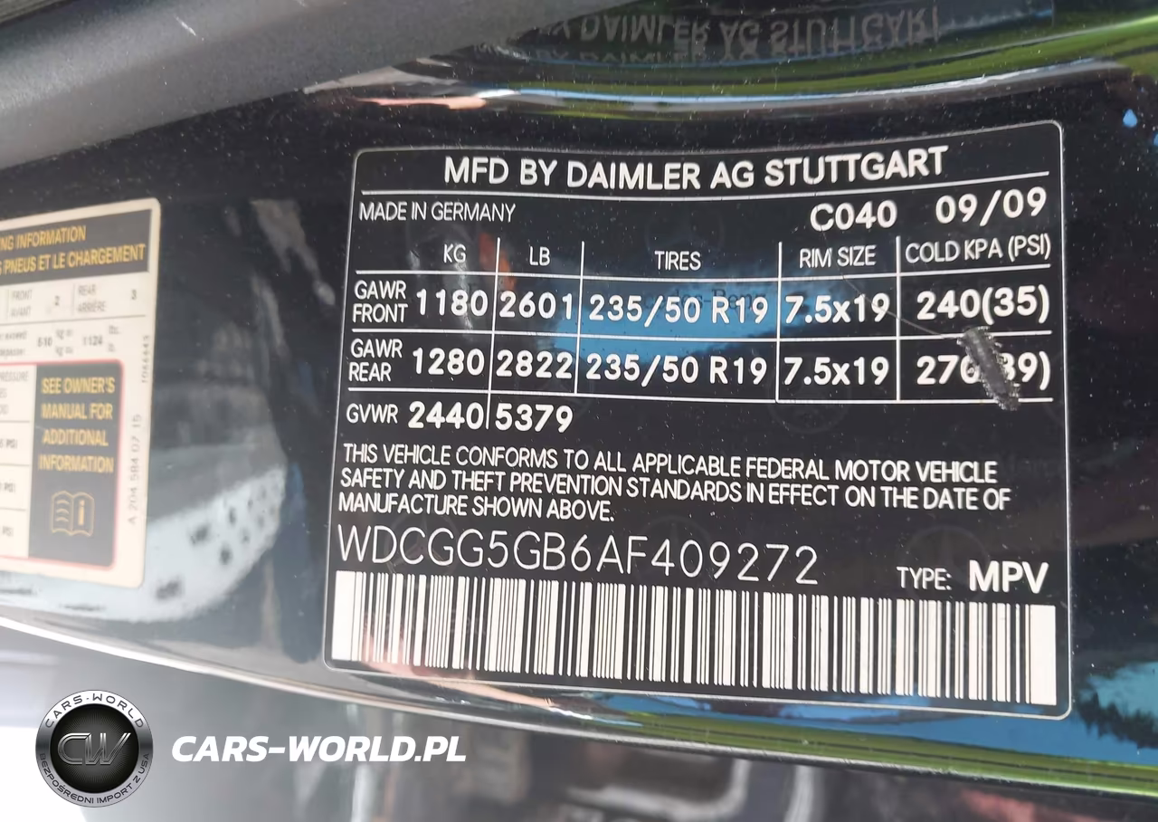 2010 Mercedes-Benz Glk 350 VIN:WDCGG5GB6AF409272 - 9