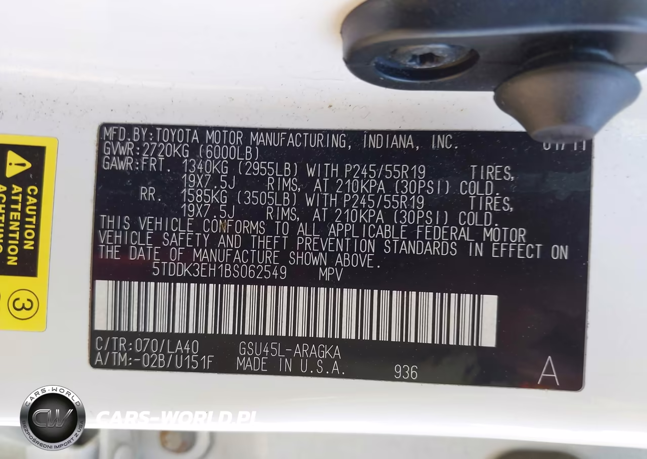 2011 Toyota Highlander Limited V6 VIN:5TDDK3EH1BS062549 - 9