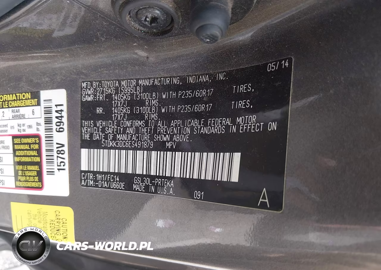 2014 Toyota Sienna Le V6 8 Passenger VIN:5TDKK3DC6ES491879 - 9