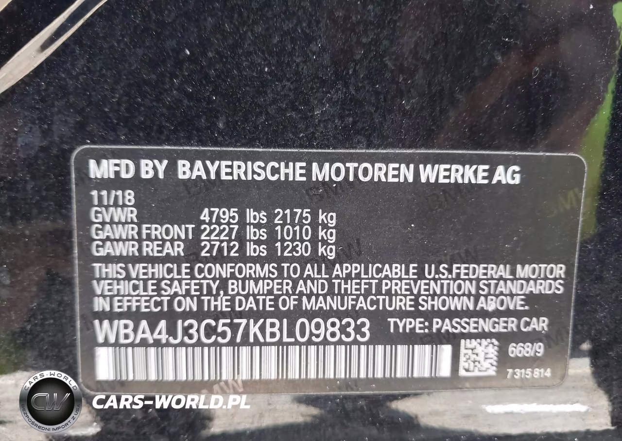 2019 BMW 430I Gran Coupe xDrive VIN:WBA4J3C57KBL09833 - 9
